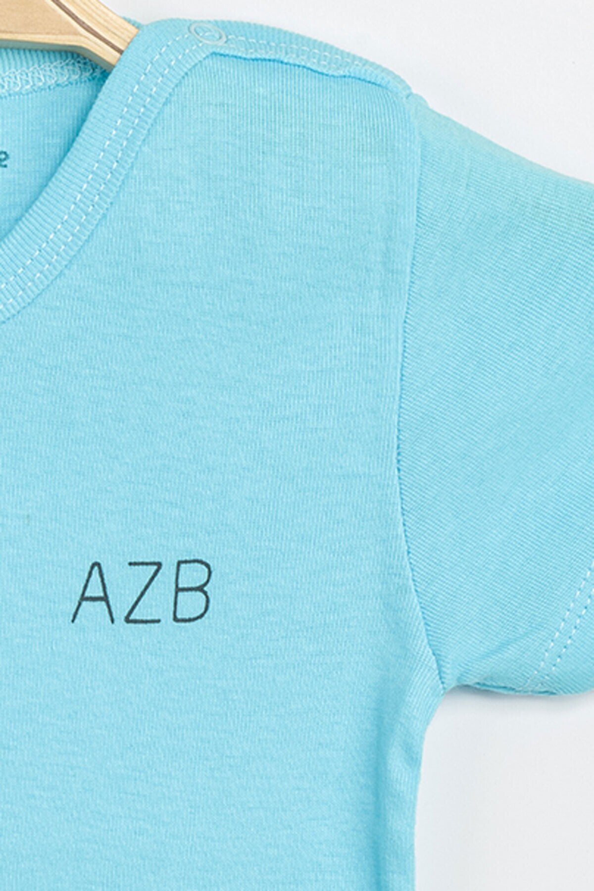 Aziz Bebe Erkek Kız Bebek Çıtçıtlı % 100 Pamuk Body & Zıbın