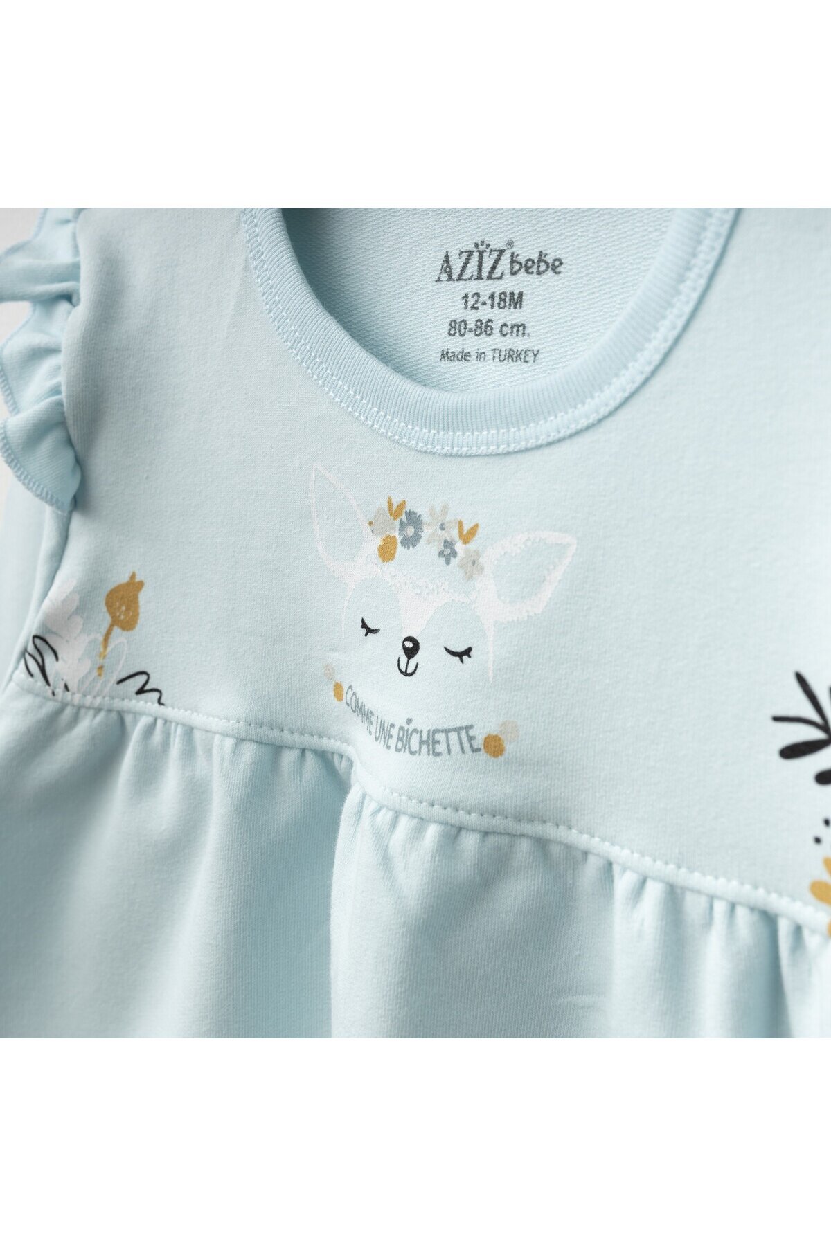 Kız Bebek Animal Desenli Sweatshirt Pantolon 2  li Alt Üst Bebek Takımı 3 Ay-36 Ay