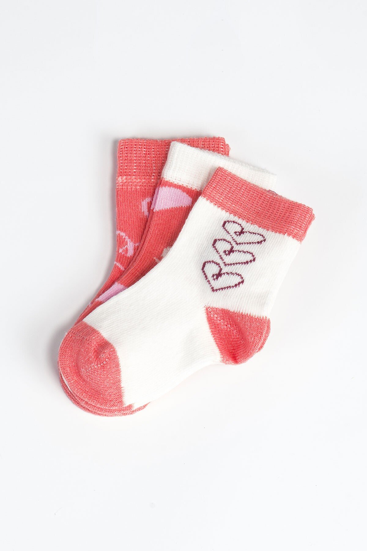 Kız Bebek Basic Dikişsiz 3  lü Soket Çorap 0 Ay - 36 Ay