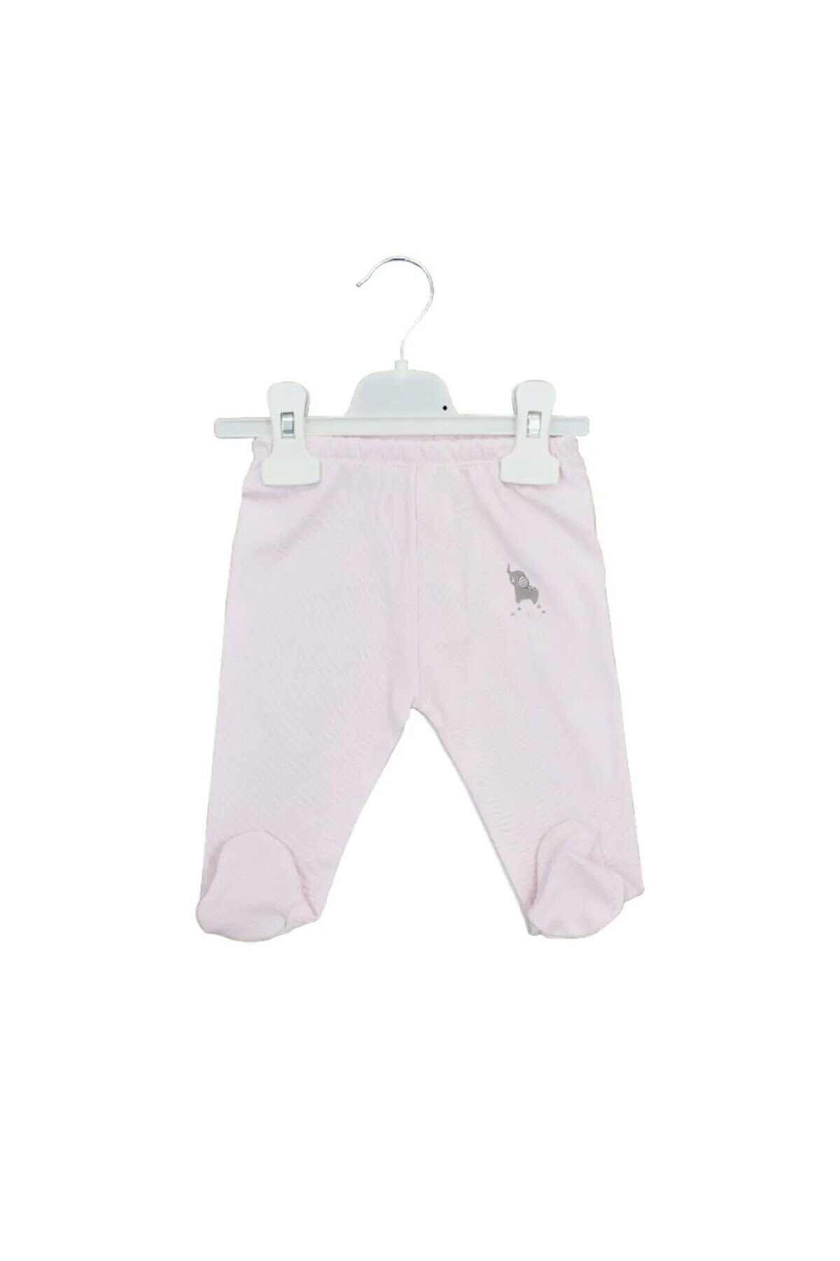 Unisex Fil Desenli Beli Lastikli Patikli Bebek Pantolonu 0 Ay - 12 Ay