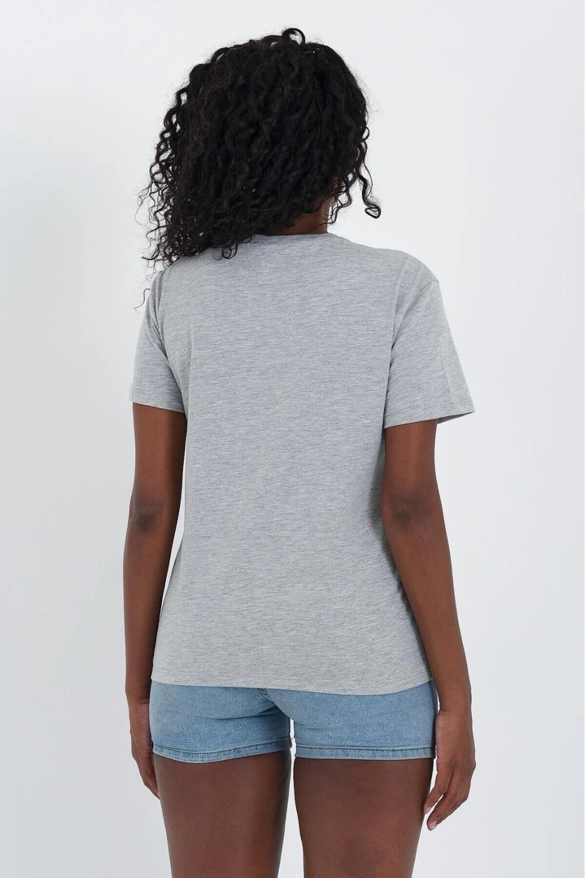 Kadın % 100 Pamuk 3lü Basic T-Shirt