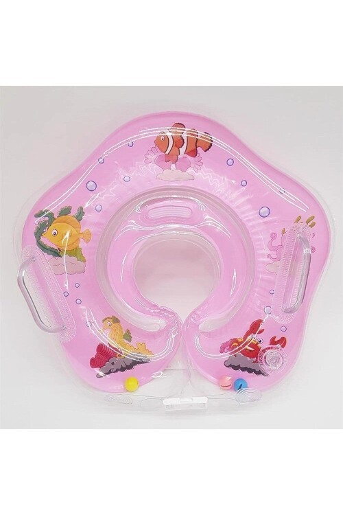 Kız Bebek Pembe Emniyet Kilitli Yüzme Boyun Simidi HZL25S-BR01