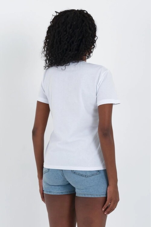 Kadın % 100 Pamuk 3lü Basic T-Shirt