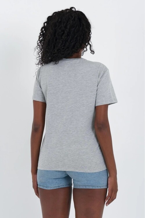 Kadın % 100 Pamuk 3lü Basic T-Shirt