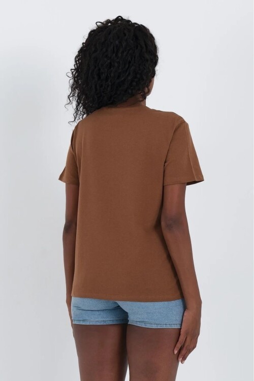 Kadın % 100 Pamuk 3lü Basic T-Shirt